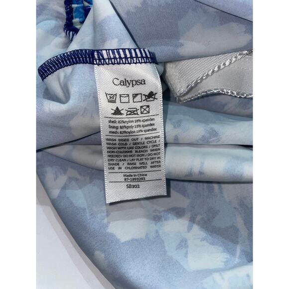 Calypsa by Modli Maya Medium Blue Tankini Swimwear Reg $60 - Picture 5 of 7